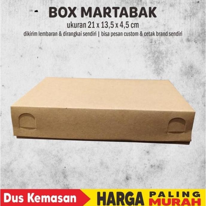 KOTAK MARTABAK / BOX MARTABAK KRAFT LAMINASI POLOS