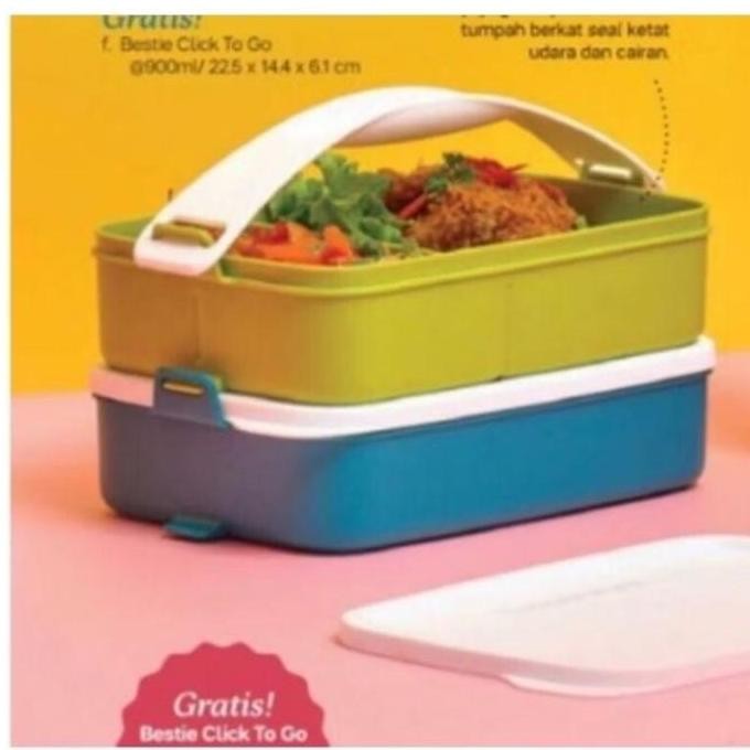 Promo Tupperware Rantang Susun / Tempat Makan Small Click To Go