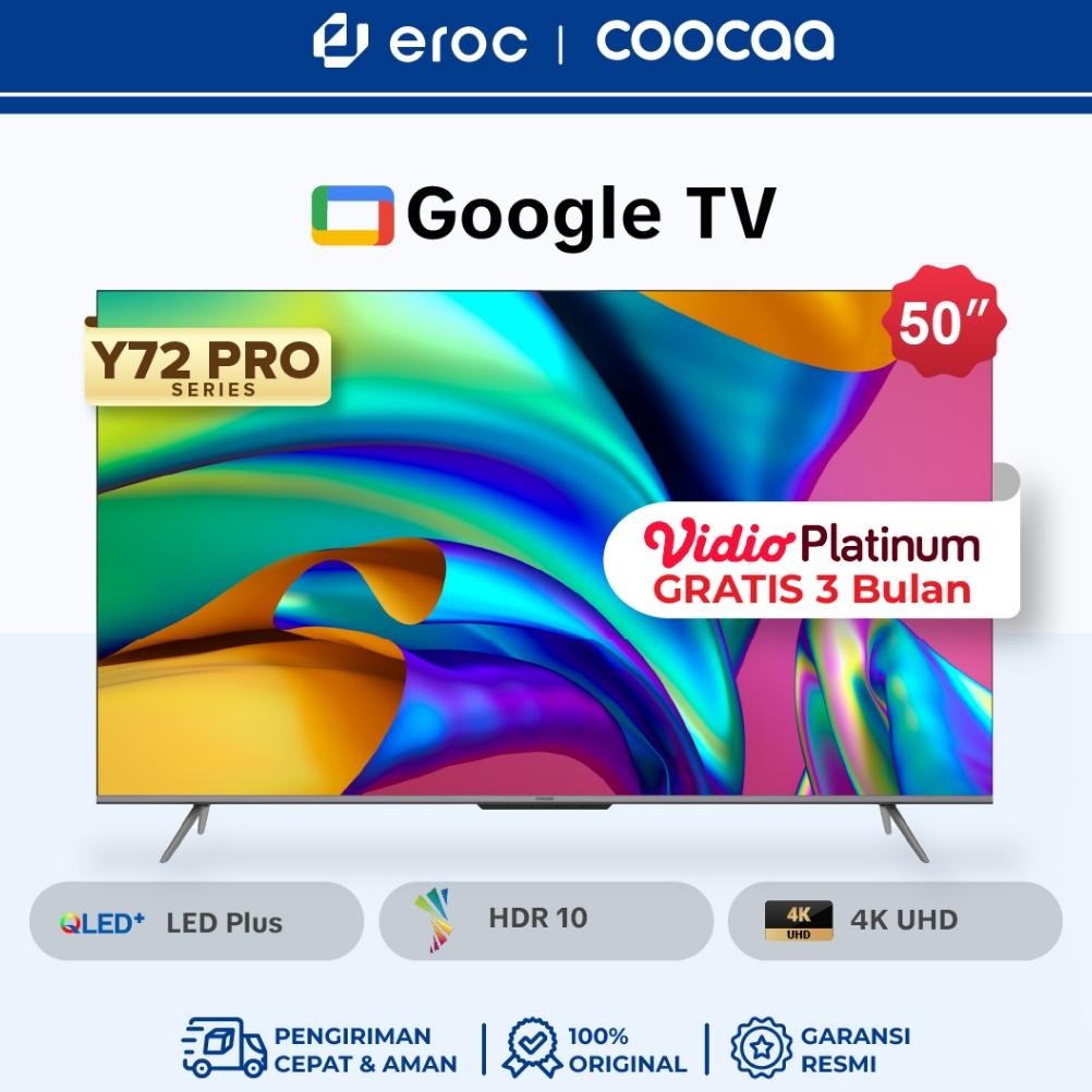 Coocaa | Tutu Tv 50 Inch - 4K Qled Tv -  Smart Google Tv - Dolby (Coocaa 50Y72 Pro | Tutu Idtt50G01)