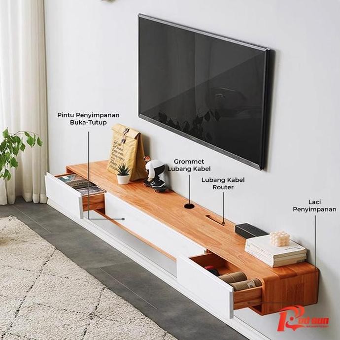 Meja TV gantung minimalis Rak TV gantung Minimalis Lemari TV Dinding