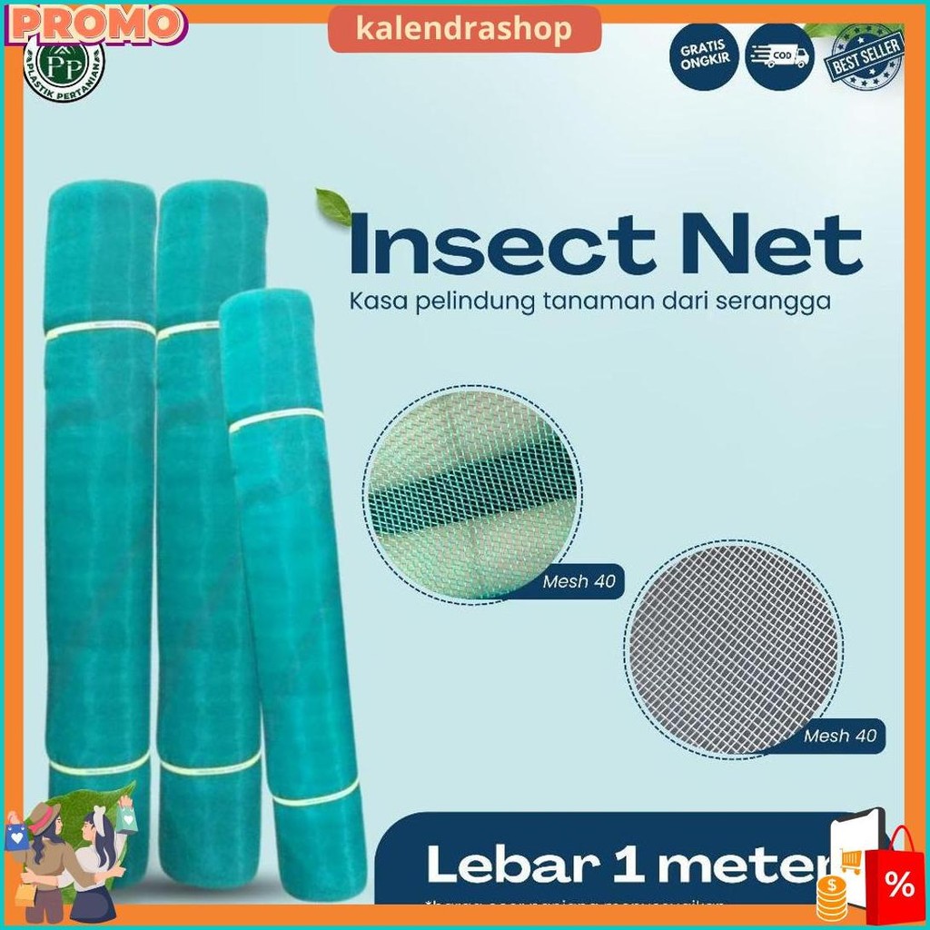 Insect Net Lebar 1 Meter - Jaring Penghalang Serangga Greenhouse - Jaring Kasa Insect Net Terlaris