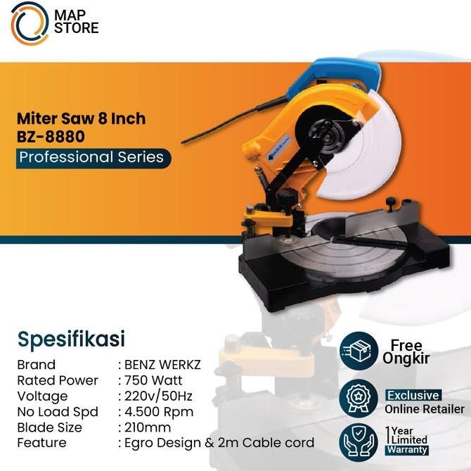 Benz Miter Saw 8" / Mesin gergaji duduk 8 Inci