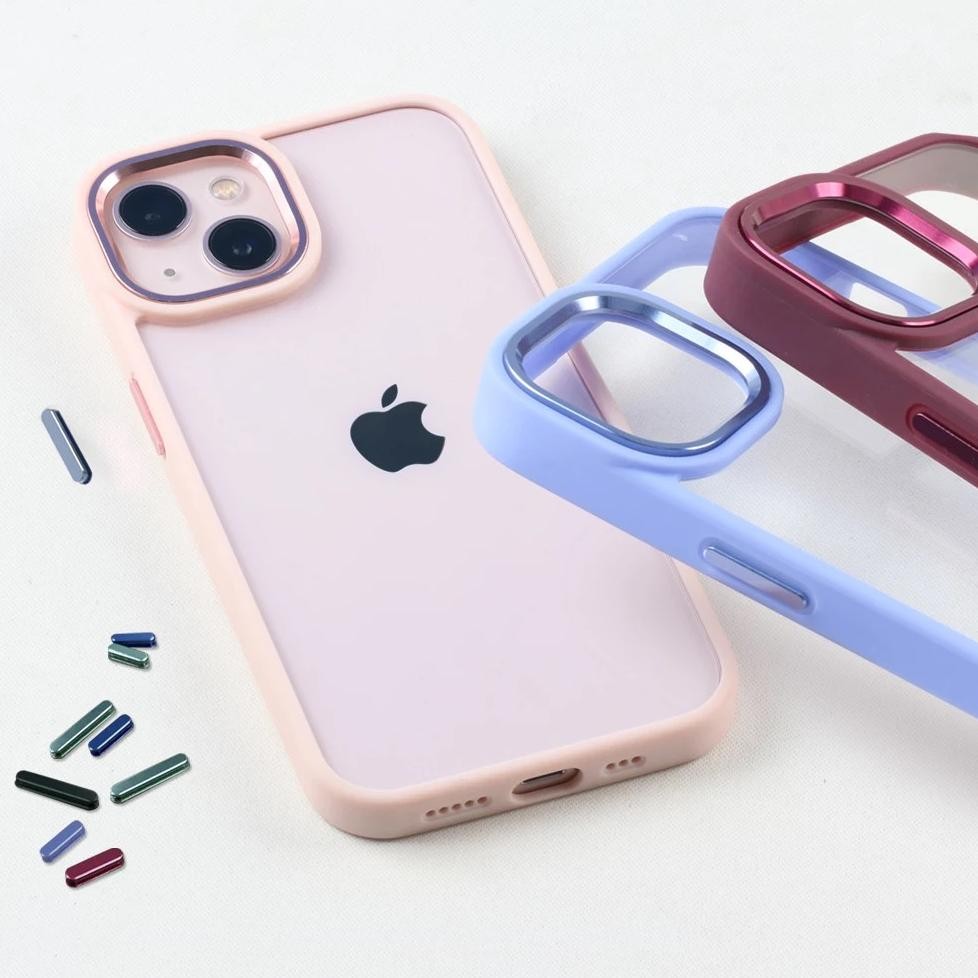 Promo Iphone 13/Iphone 13 Pro Max Casing Bumper Acrilik Metal Lens Camera Back Case Original