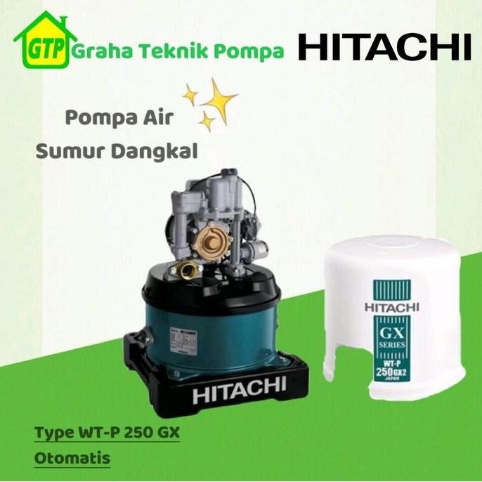 Hitachi Pompa Air Sumur Dangkal Pompa Air Otomatis WTP 250 GX