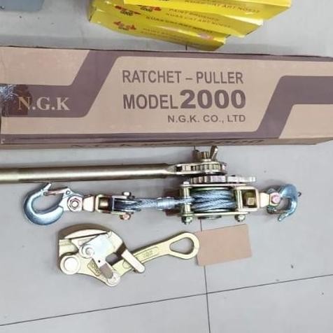 Ratchet puller 2 Ton NGK / Tracktang + Kodokan Wire grip ratchet