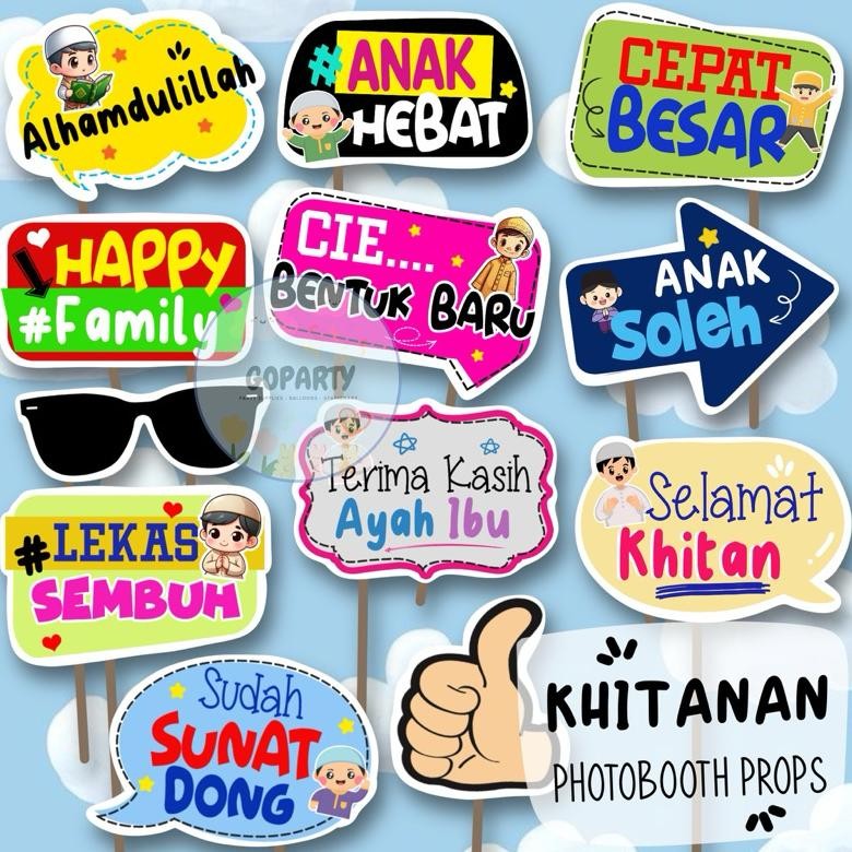 KHITANAN KHITAN PHOTOBOOTH PROPS TONGKAT FOTO DEKORASI HIASAN PHOTO