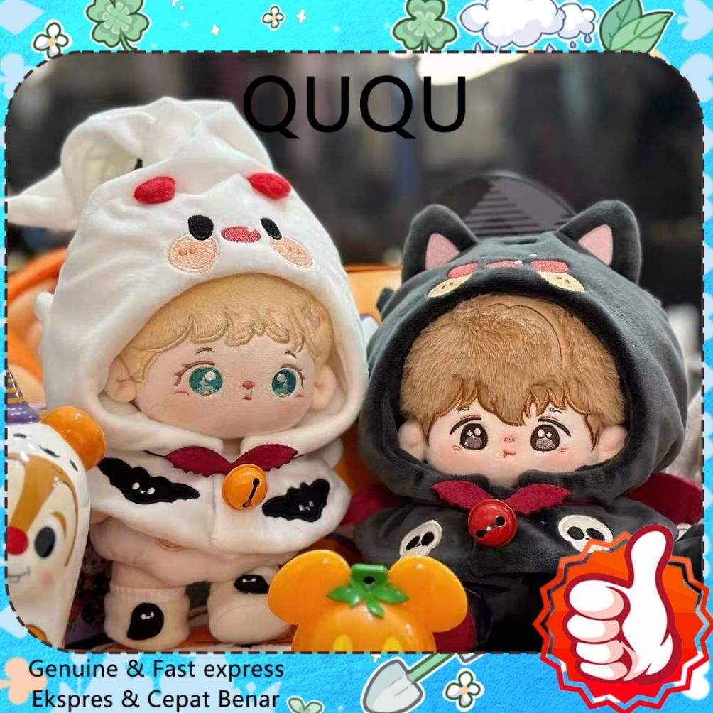 20cm Cotton Doll Clothes Halloween Plush Hoodie Sleepwear Plush Coat Plush Doll Set