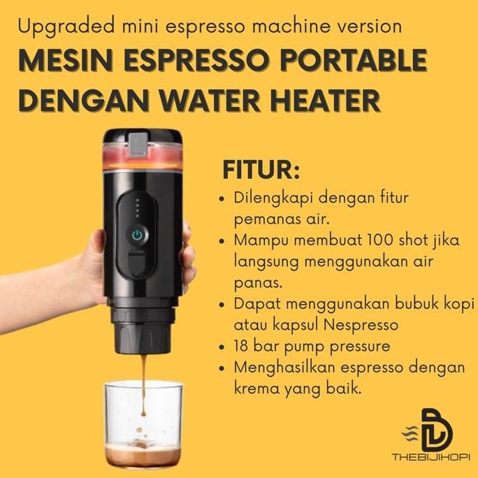MESIN ESPRESSO PORTABLE MINI ESPRESSO COFFEE MAKER DENGAN PEMANAS AIR