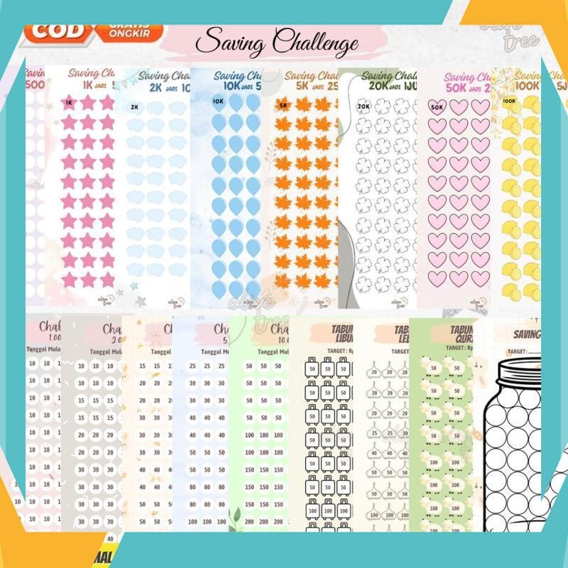 

Bisa COD (LENGKAP) Isi Binder Saving Challenge A6 Tebal Kertas Bugdeting Menabung 200gsm Loose Leaf 6lubang Nabung RXX-58