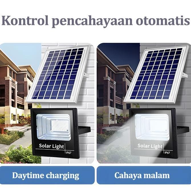 Beli 1 Gratis 1Lampu Tenaga Surya Outdoor Otomatis Surya Taman 24 Jam Led 1000 Watt Besar Panel Lamp