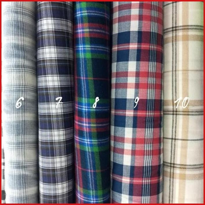 KAIN KATUN FLANEL KOTAK KOTAK KAIN BAHAN KEMEJA FLANEL IMPORT QUALITY