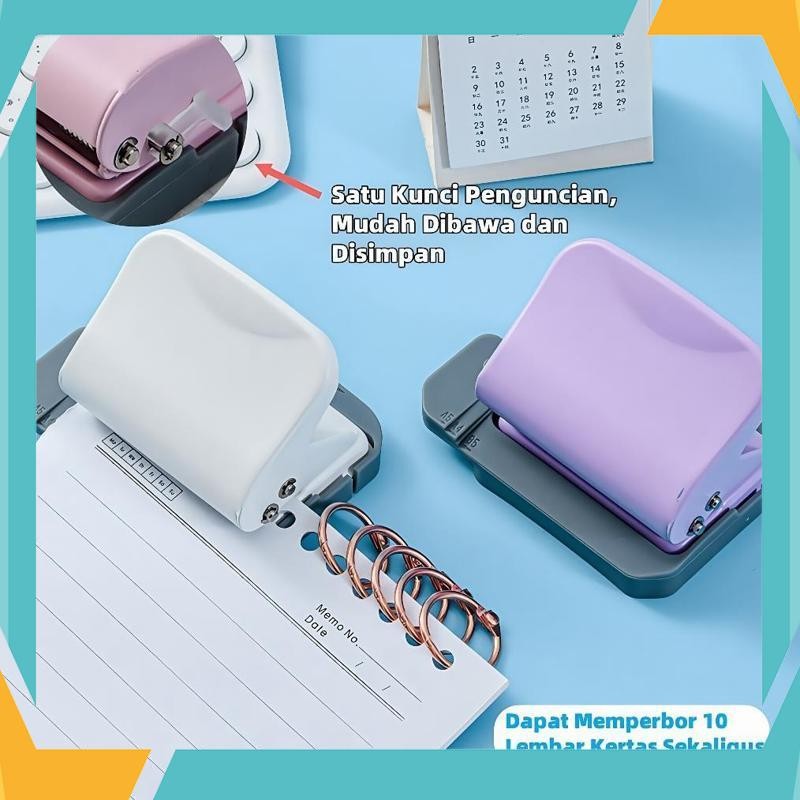 

Termurah 6 Hole Puncher Handheld Metal Round Paper Punch Hole 6mm for A4 | A5 | B5 Scrapbook Binder LQU-57