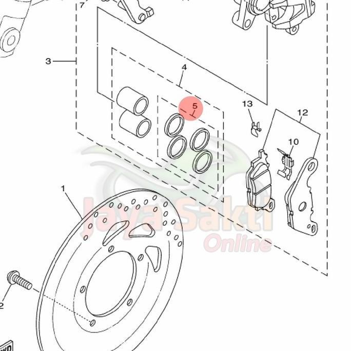 ORING PISTON CALIPER REM DEPAN VIXION BYSON ASLI YAMAHA murah