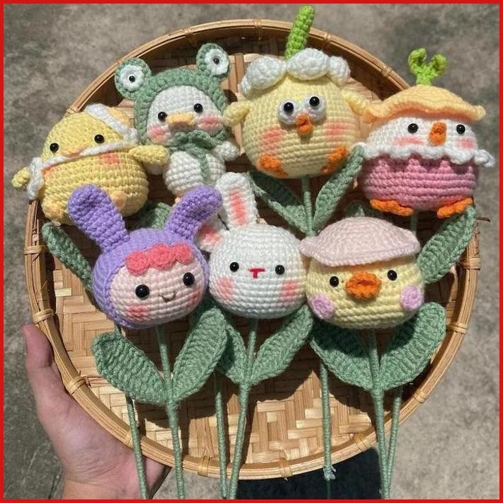 BOUQUET BUNGA AMIGURUMI/ BUKET BUNGA CARAKTER AMIGURUMI
