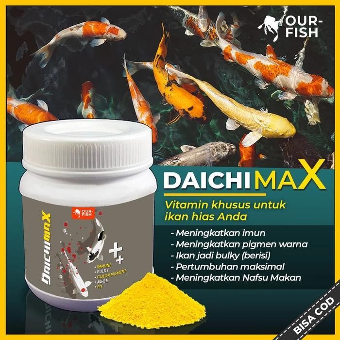 RAS Vitamin Ikan Koi DAICHI MAX Koi Kohaku Showa Platinum Slayer Import Jumbo Blitar Platinum Pakan 