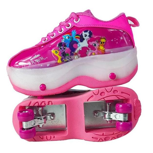 Sepatu roda 4 kick roller shoer original