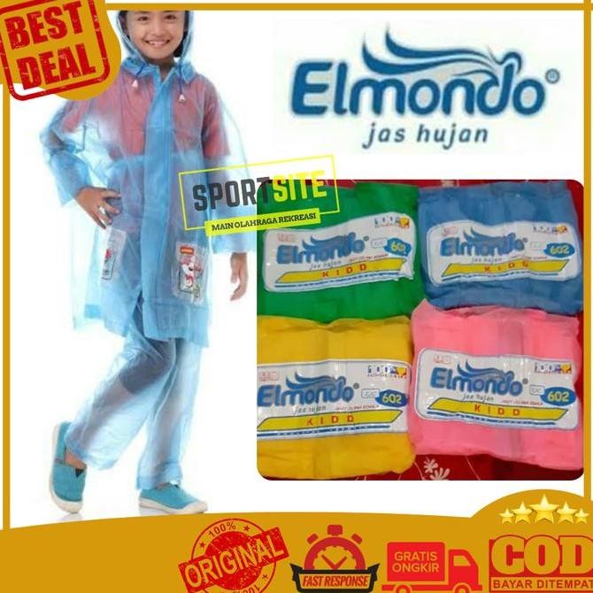 Jas Hujan Elmondo Kidd Stelan Remaja Raincoat Waterproof Elmondo EJC 602 New Basic Setelan Anak Kids