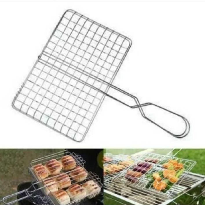 Bisa Cod Panggangan Ikan Jumbo Jepit Stainless Jepitan Panggang / Penjepit Ikan Bakar Stainless ||