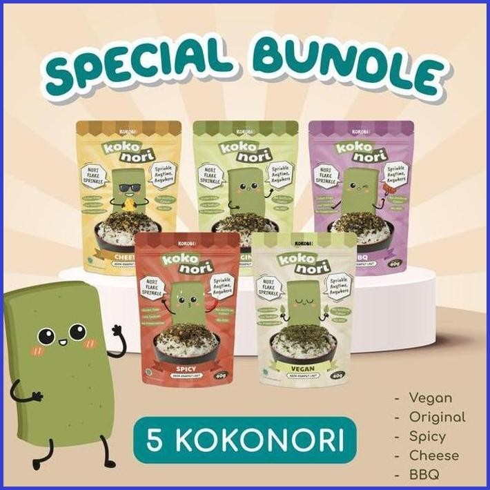 

BUNDLING - 5PCS KOKO NORI ABON RUMPUT LAUT TABUR - SEAWEED FLAKE NORI