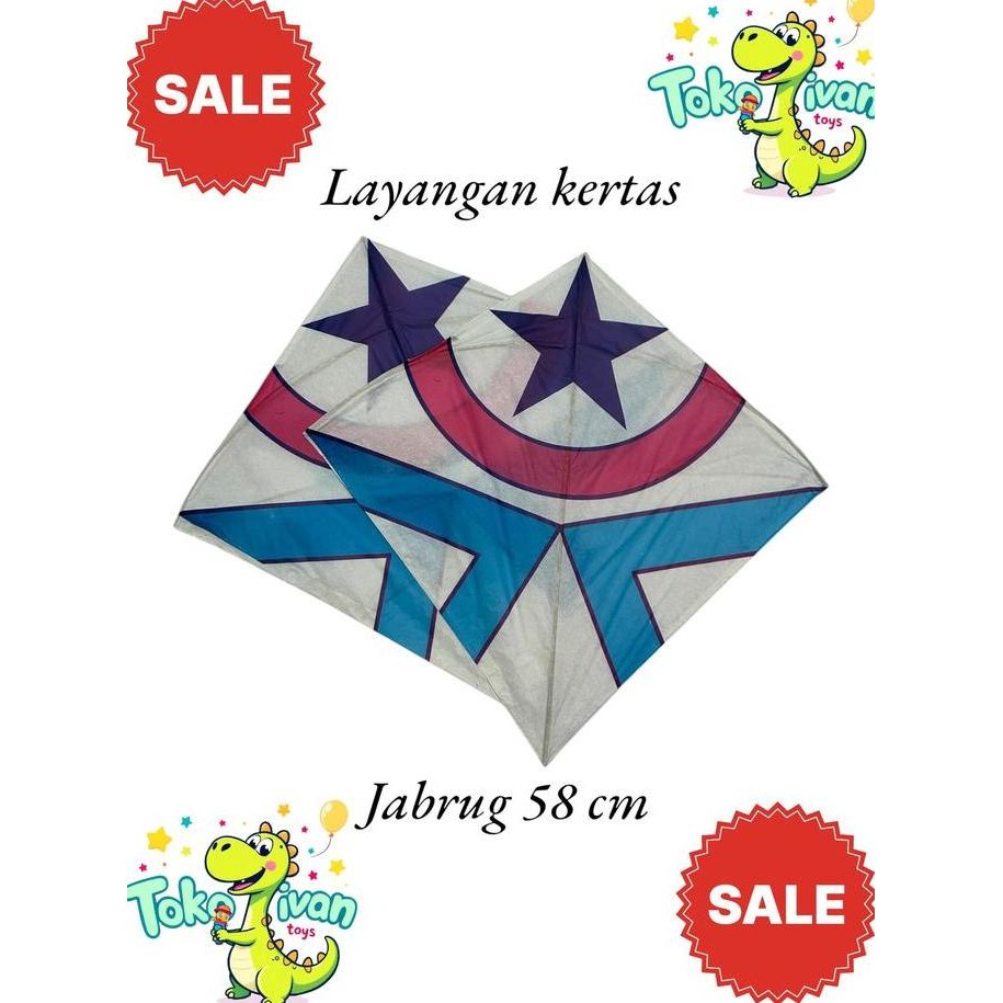 

Grosir Layang-Layang Plastik & Kertas 50 dan 100 pcs Ukuran 58 cm Murah Berkualitas Layangan Jabrug Harga grosir