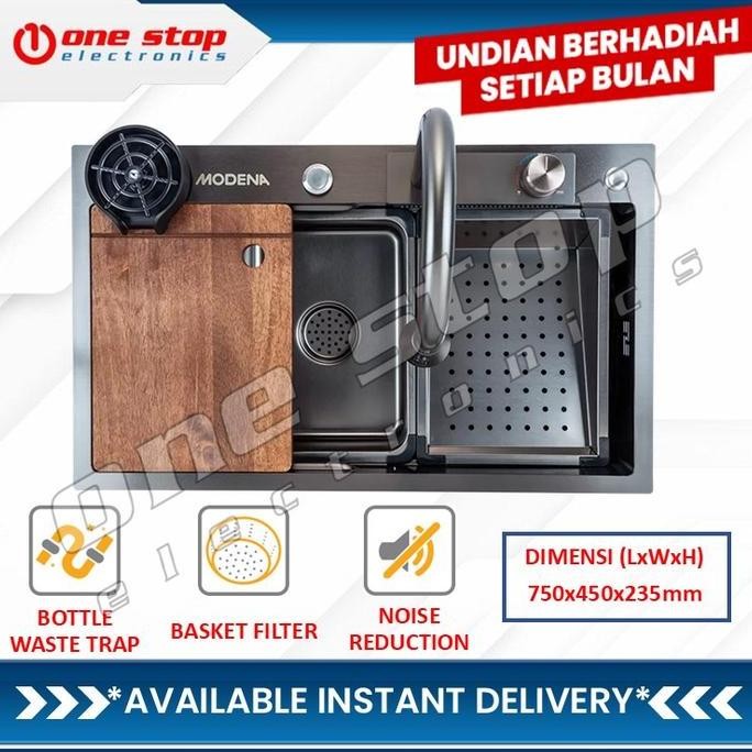 TERLARIS MODENA KS 3190 HTGM / KS3190HTGM MultiFunction Kitchen Sink GunMetal