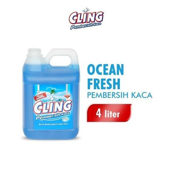 Ready Stock CLING Cairan Pembersih Kaca 4 Liter 4L