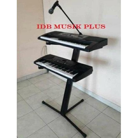 New  Stand Keyboard 2 Susun Tingkat With Stand Microphone Boom