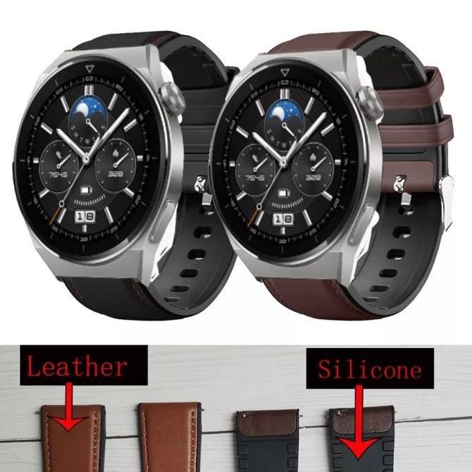 STRAP TALI JAM HUAWEI WATCH GT3 / GT 3 PRO MODEL LEATHER KULIT RUBBER