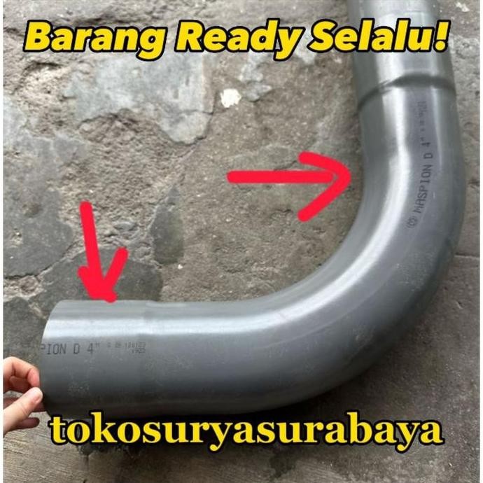 MASPION Bok Panjang Long Elbow 4" D Maspion Elbow D 4" Maspion boch pvc Bok panjang 4" Long L 4" Ken