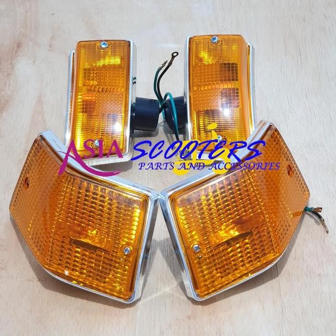 Promo Lampu Sen Sein Vespa Px New Px Crome Kuning Diamond Import COD