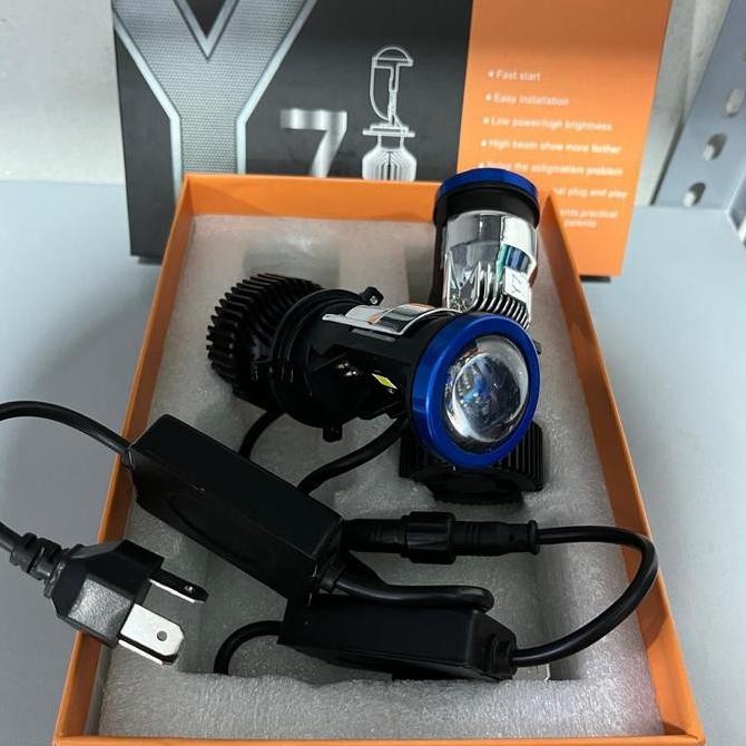 Promo Lampu LED Y7 Proji H4 mini Projector Lens Lensa Mobil Motor -Y7-H4 COD