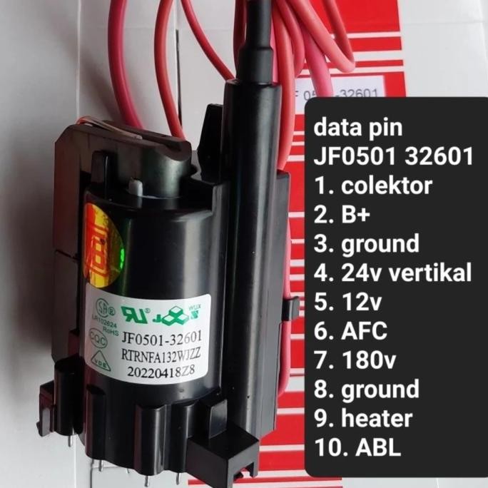 PLAYBACK FLYBACK TV SHARP FLAT SLIM 21 BSC25-0232K 0232 0224B 32601