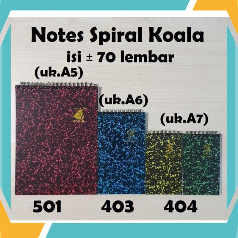 

Diskon Notes Spiral Koala (A7, A6, A5) BHU-97