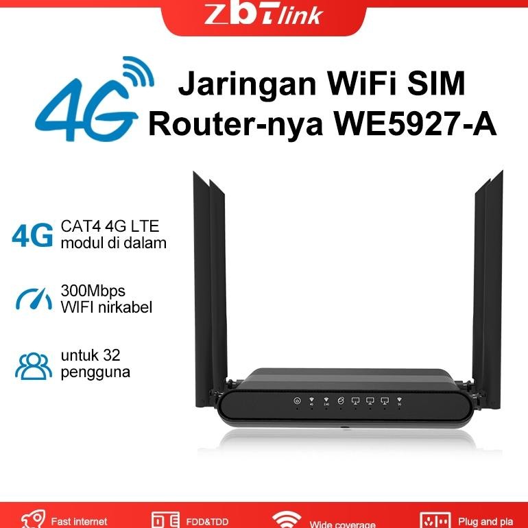 ZBT 4g router dengan slot kartu sim Tanpa Hadapan Hotspot 4G LTE Modem Router WIFI 300 MBPS SPEED