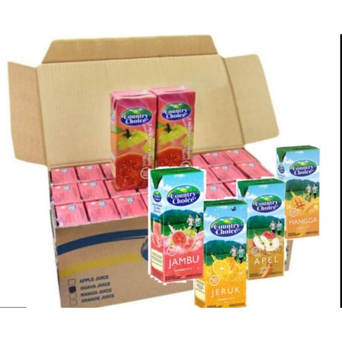 

MN COUNTRY CHOICE JUS BUAH 250ML 1 KARTON 24PCS (FREE ONGKIR SBY)