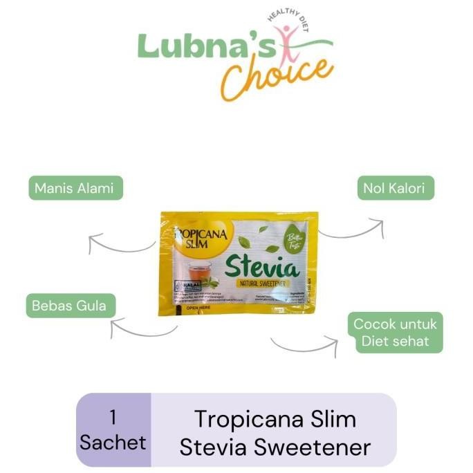 

Tropicana Slim Sweetener Stevia 1 sachet - Pemanis Alami Nol Kalori