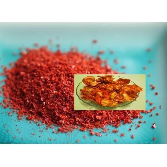 

Bumbu Tabur Cabe Merah (Kasar) 100 gram, Bubuk Tabur Cabe Merah Kasar