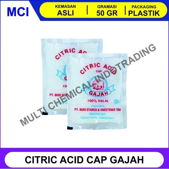 

CAP GAJAH CITRIC ACID 50 GR / ASAM SITRAT / CITRUN