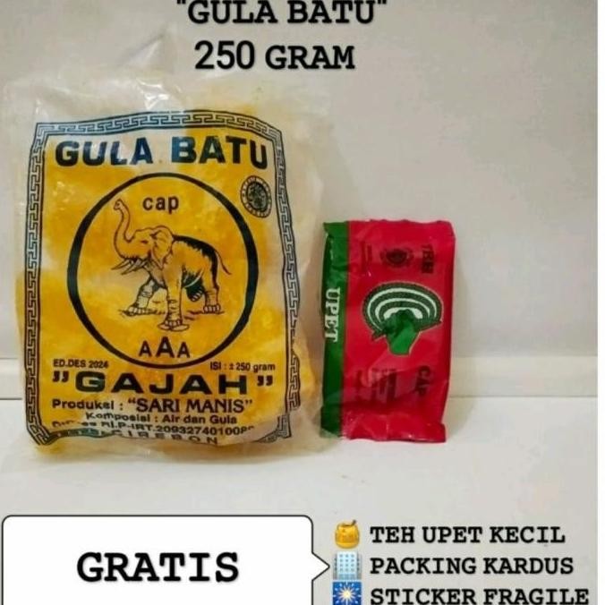 

Gula Batu Madu - CAP GAJAH - Khas Cirebon 250 Gram GRATIS TEH