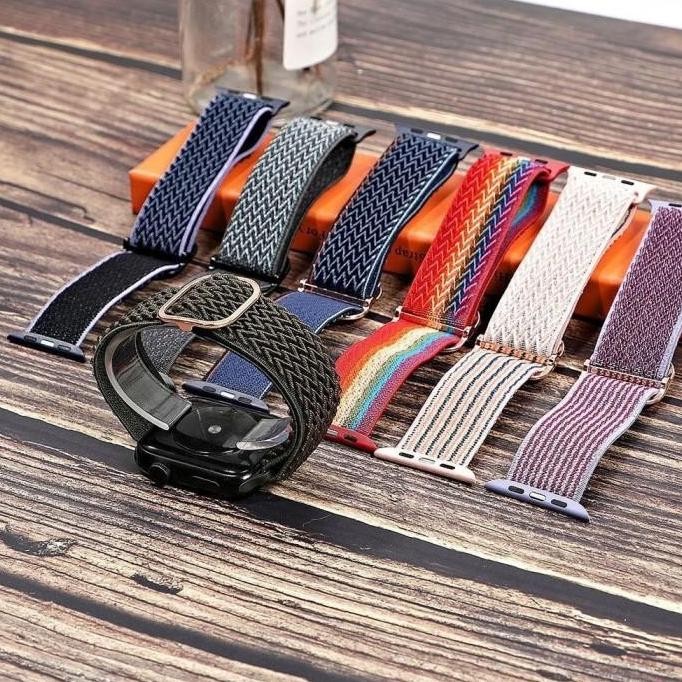 Tali Jam Strap Batik Nylon iWatch T500 T55 Ultra T900 Pro Max T800 Smartwatch Tali Jam Tangan Pintar