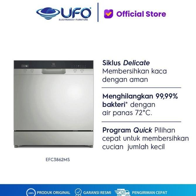 TERLARIS Electrolux Dishwasher Mesin Cuci Piring EFC3862MS | EFC 3862MS