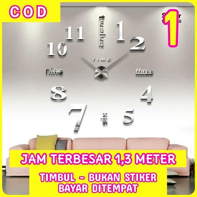 Murah Jam Dinding Minimalis Besar Tempel Tembok