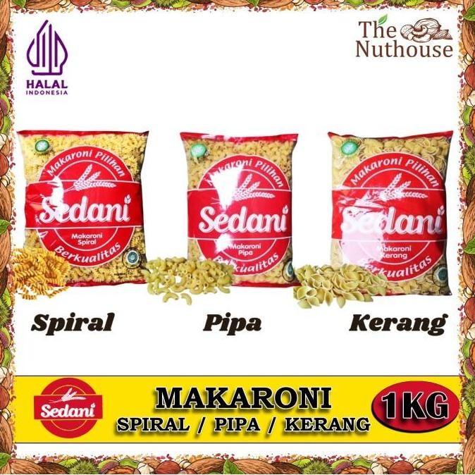 

SEDANI Makaroni Spiral / Pipa / Kerang 1kg [Macaroni Pasta HALAL]
