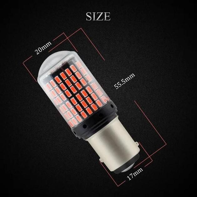 BOBLTECH Lampu Rem Mobil Led Bayonet 2 Kaki Bay15D 1157 ZEUS Car CANBUS (2 Buah)