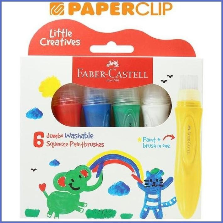 

STOCK NEW WATERCOLOR FABER CASTELL JUMBO 37010230 6C SQUEEZE PAINTBRUSH TERLARIS