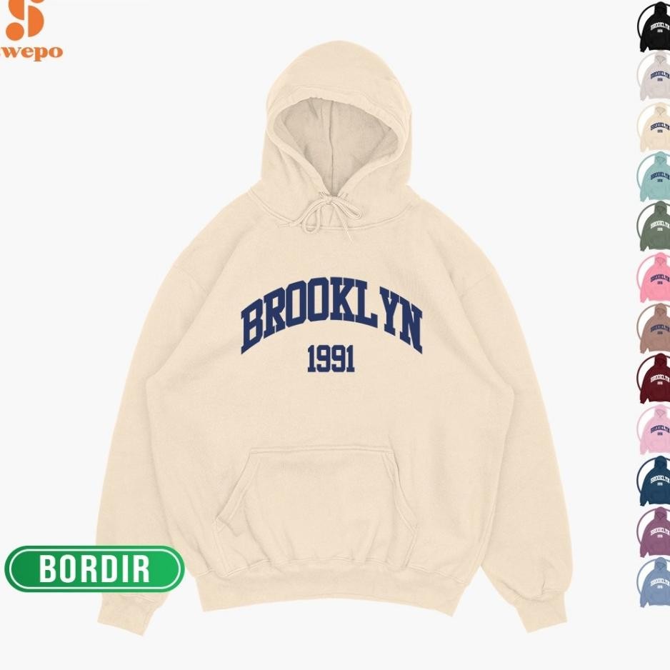 Swepo Hoodie Jumper Brooklyn 1991 Bordir Sxxl Prianita