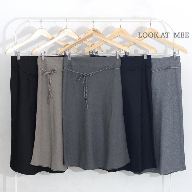 Df365>> Rok Kerja Pendek 3/4 Rok Kantor Pendek Rok A Line Rok Pendek Wanita