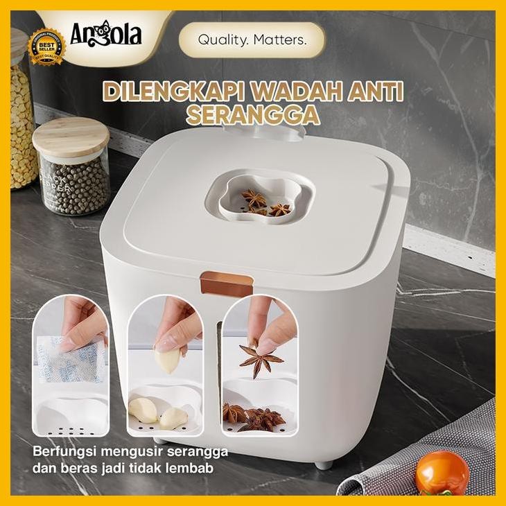 (Ready) Tp Angola Dispenser Beras E04 Rice Dispenser Tempat Beras 10Kg Bestseller