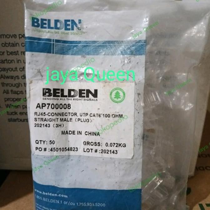 NEW connector rg45 cat 6 belden/connector rg45 cat 6 belden/belden rg45