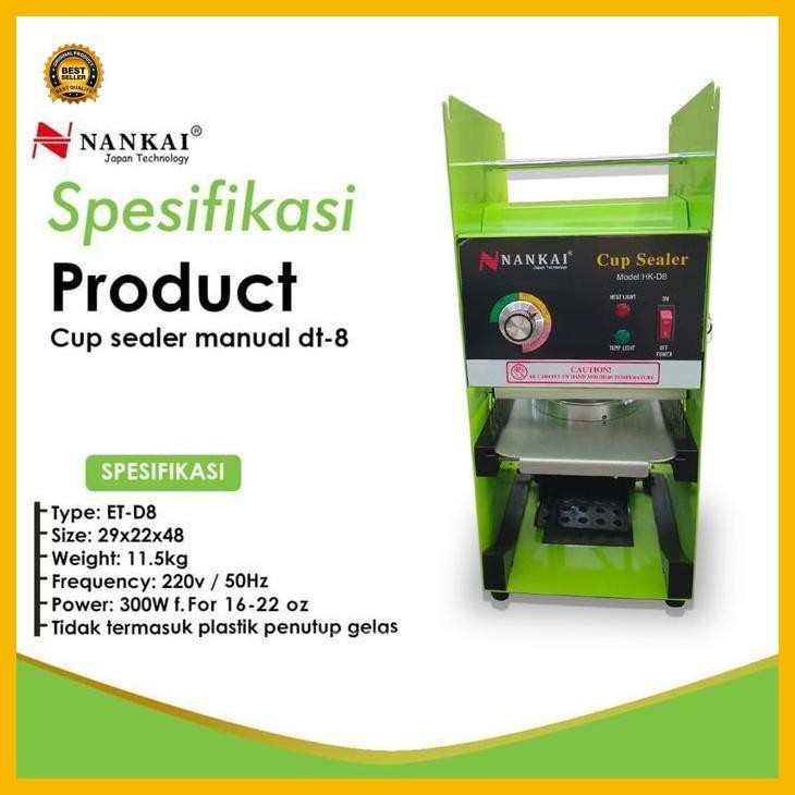 (Termurah) Alat Press Gelas Plastik / Cup Sealer Manual Dt-8 Merk Nankai Bestseller